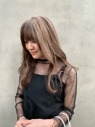 セミロング ✨コテ巻き風パーマ ✨川合佑哉のヘアスタイル