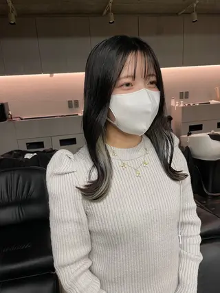 セミロング カラー 表参道/髪質改善・ 透明感 colorのヘアスタイル