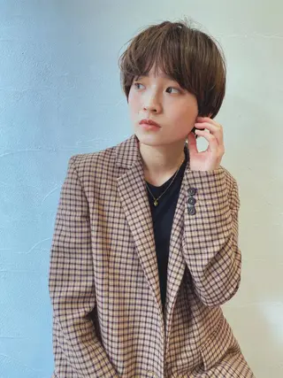 ショート カラー メンズカット特化柏駅 徒歩3分LOUのヘアスタイル