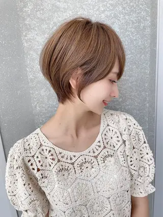 ショート カラー 似合わせ/パーマ /𝒕𝒐-𝒌𝒊のヘアスタイル