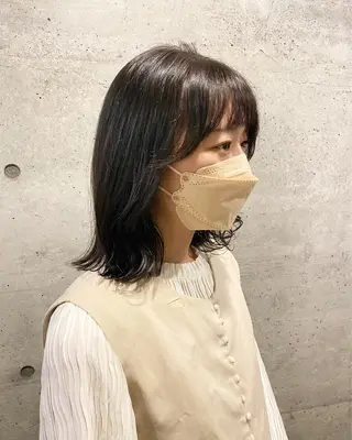 ミディアム カラー 後藤紗英/髪質改善 /オリーブベージュのヘアスタイル