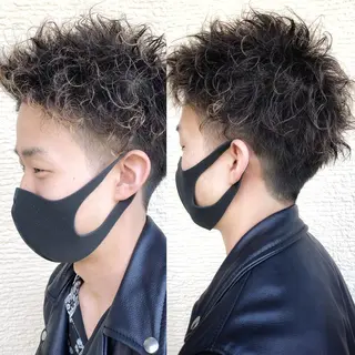 ショート パーマ メンズヘア特化 崎田 成人のヘアスタイル
