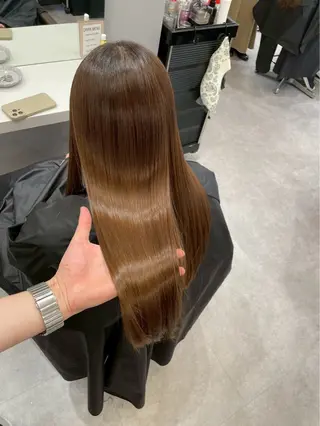 ロング 髪質改善/縮毛矯正 梅田茶屋町/西尾祐作のヘアスタイル