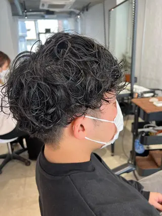 ショート パーマ メンズ オタク美容師💟 チバコナツのヘアスタイル