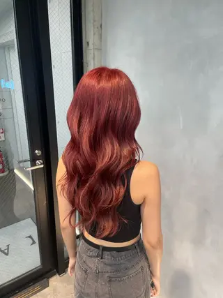 ロング カラー 暖色/ハイトーン/ カラー/HBLのヘアスタイル
