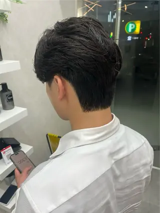 ショート パーマ メンズ 水島 悠香子のヘアスタイル