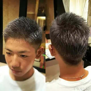 ショート カラー メンズ 秋山 幸太のヘアスタイル