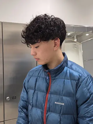 ショート パーマ メンズ ill 天神大名所属・YOKUTO✨ ︎/透明感カラー⭐️のヘアスタイル