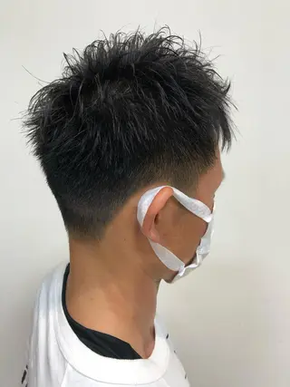 ショート カラー パーマ ヘアアレンジ メンズ ❣️倉敷❣️美髪 カラー能登一成のヘアスタイル