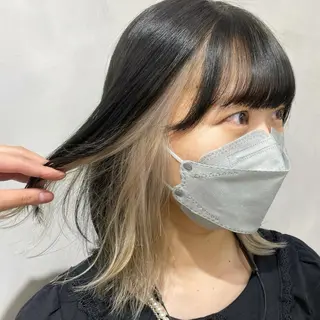 ミディアム カラー デザインカラー/パー マ🦖外岡咲希🦖のヘアスタイル