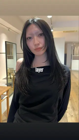 ロング KNACK/天王寺 美容室/レイヤーのヘアスタイル