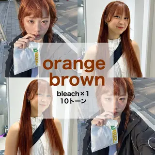 ロング カラー 愛結 暖色カラー🎀🩰のヘアスタイル