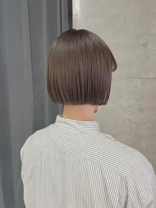 ショート カラー ボブパーマコテ巻き風 パーマNo1深江秀平のヘアスタイル