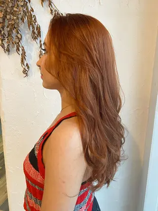 ロング カラー パーマ ネイル 美容室 ソンリエのヘアスタイル