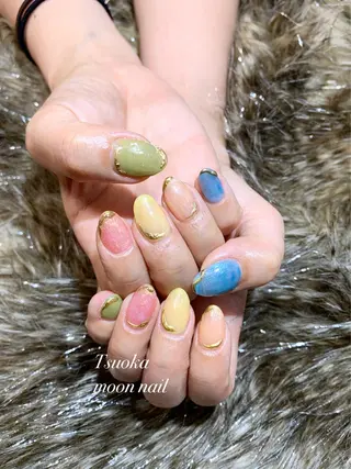 ネイル 🌙都岡 ムーンネイルのネイルデザイン