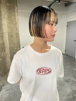 ショート ofF élua所属・🌵ボブ/切りっぱな し/ショート藤長芽生のヘアスタイル