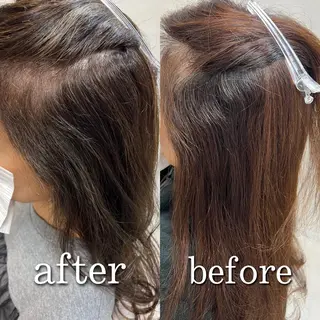 セミロング ショート/白髪ぼかし 君和田若菜のヘアスタイル