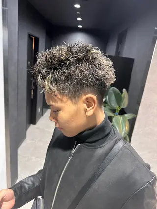 ショート カラー パーマ メンズ 【メンズサロン】 BLUCK 横浜のヘアスタイル