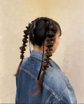 ロング 横嶋 倫のヘアスタイル