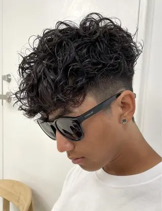 パーマ メンズ メンズ/シャドウ/ 波巻き/kyogoのヘアスタイル