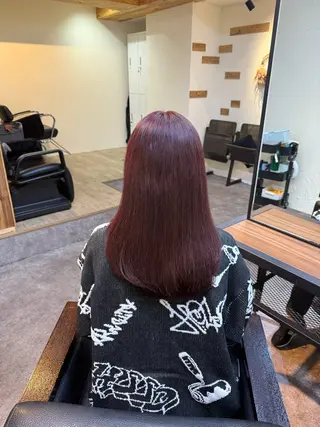 カラー 艶暖色/ベージュ SAKI💜のヘアスタイル