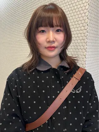 ミディアム レイヤー/暖色/ 髪質改善/永礼芳果のヘアスタイル