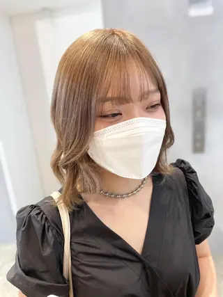 ミディアム カラー ブロンド×ハイトーン ／遠藤将太のヘアスタイル