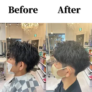 ショート 髪質改善× ハイライト溝江のヘアスタイル