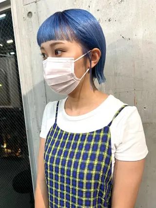 ショート カラー lani 天神大名/ブリーチのヘアスタイル