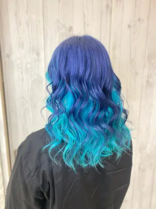 セミロング ゆぴ☾‪/推しカラー /ハイトーンのヘアスタイル