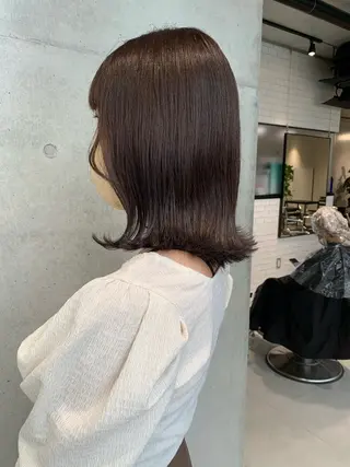 ロング カラー 透明感/オリーブ/ グレージュ/YUKAのヘアスタイル