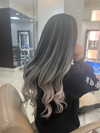 ロング 暖色カラー❤️横浜 エクステらん🦖のヘアスタイル