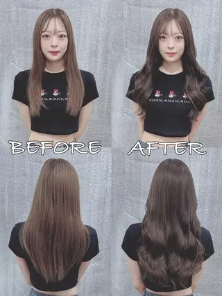 ロング カラー ヘアアレンジ LIP 大阪本店 エクステ 堀谷和孝のヘアスタイル