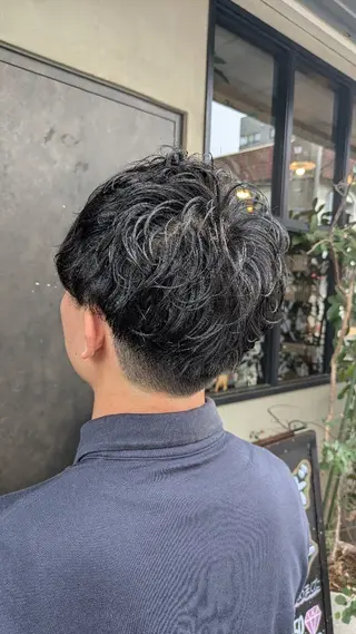 メンズ ショート パーマ ヘアセット✨髪質改善 ✨臼井直子のヘアスタイル