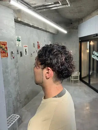 ショート パーマ メンズ door white hideのヘアスタイル