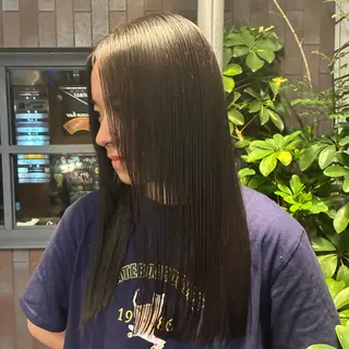 ロング ハイトーン/レイヤー カット/TAKEのヘアスタイル