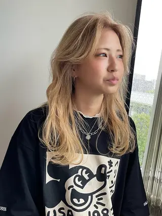 セミロング メンズケアブリーチ 特化🔥村田のヘアスタイル