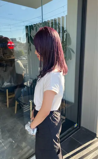 セミロング カラー Emitas.柳通り店所属・山﨑 大暉【ダブルカラー】のヘアスタイル