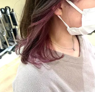 セミロング カラー お悩み改善 黄金比みくのヘアスタイル