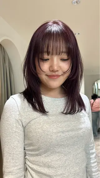 ミディアム カラー じゅわっと暖色カラー 🍊Moemiのヘアスタイル