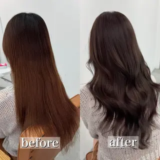 ロング カラー ヘアアレンジ ブリーチなしカラー /ベージュ/安形翔のヘアスタイル