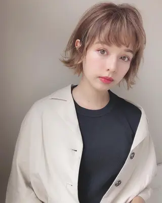 ショート パーマ 店長/mao/ 前髪/顔周りカットのヘアスタイル