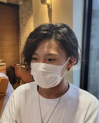 メンズ パーマ alushe 岡 陽子のヘアスタイル