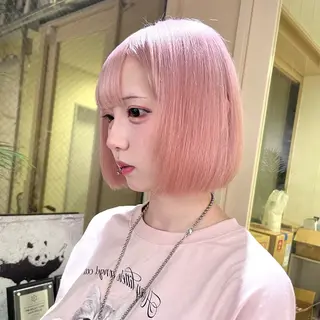 カラー 渋谷🎨ハイトーン× エクステ🎨レンのヘアスタイル