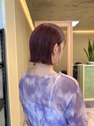 ミディアム ボブ/ぱつっとボブ/ 谷口 海星のヘアスタイル