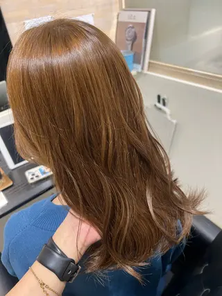 セミロング カラー 🥣🫧‪艶カラー 🦋アカマ ミユ🦋のヘアスタイル