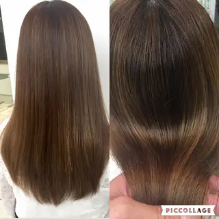 セミロング カラー 岩崎 裕司のヘアスタイル