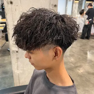 ショート カラー パーマ ヘアアレンジ メンズ キッズ 🔷横浜1のパーマ 職人🔷将太郎のヘアスタイル