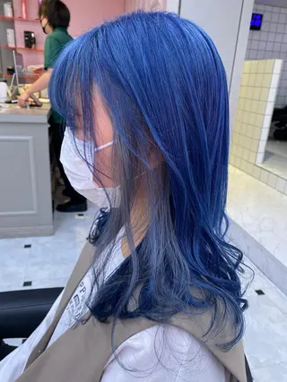 ロング カラー ダブルカラー 韓国ヘアKYONのヘアスタイル