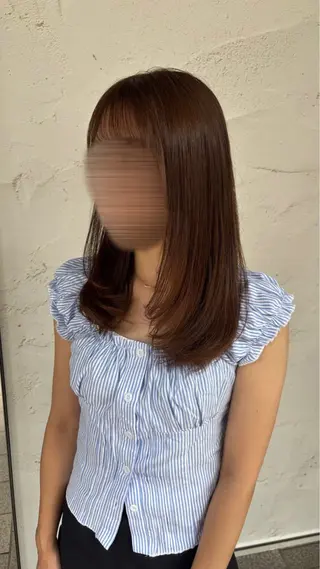 ミディアム カラー 小池 かなこのヘアスタイル